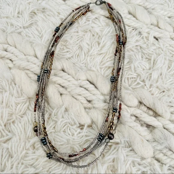 Handmade Multistrand‎ Necklace w/ Freshwater Pearls - Picture 2 of 6